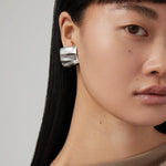 Sundra Earrings Silver Dipped Brass