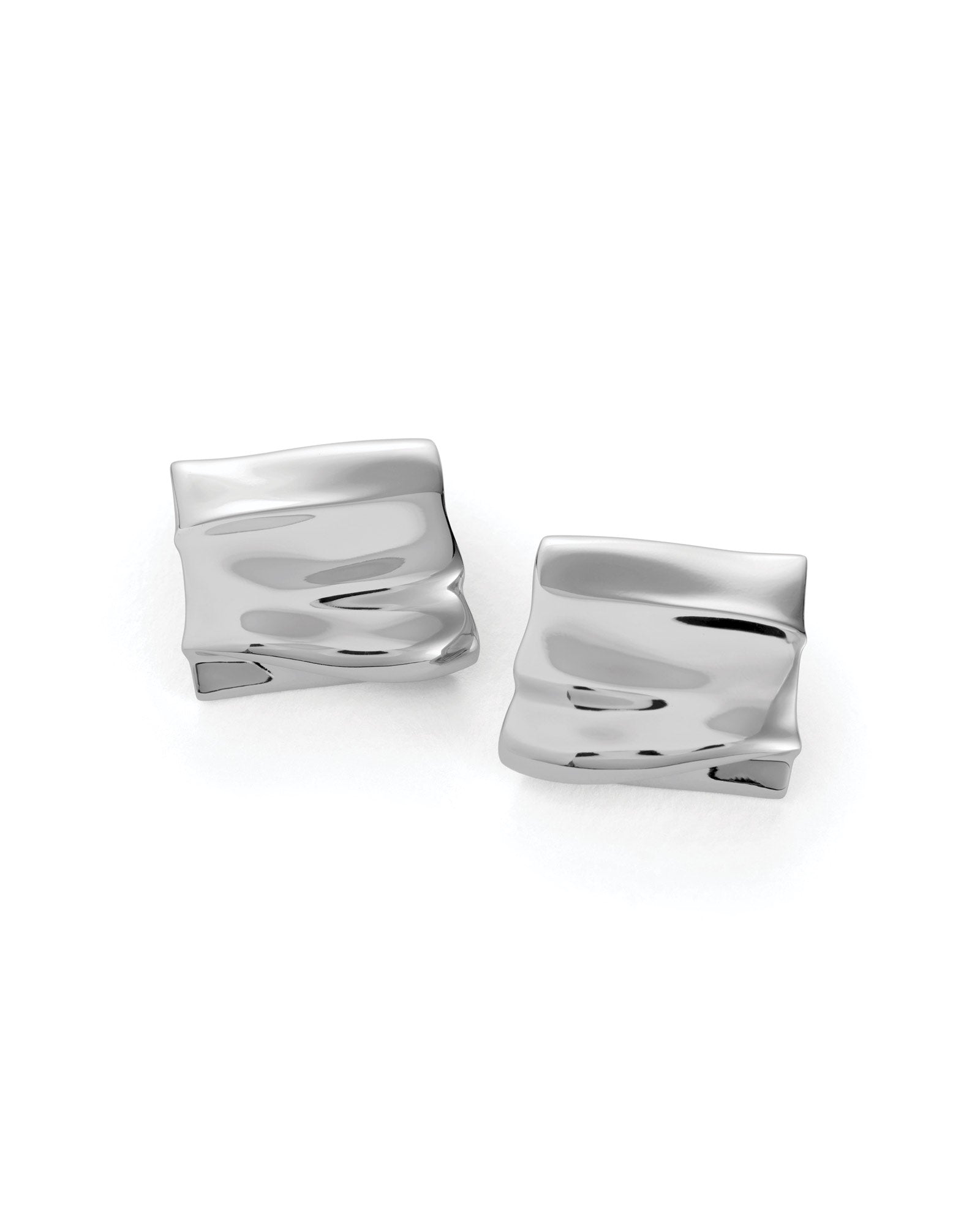 Sundra Earrings Silver Dipped Brass
