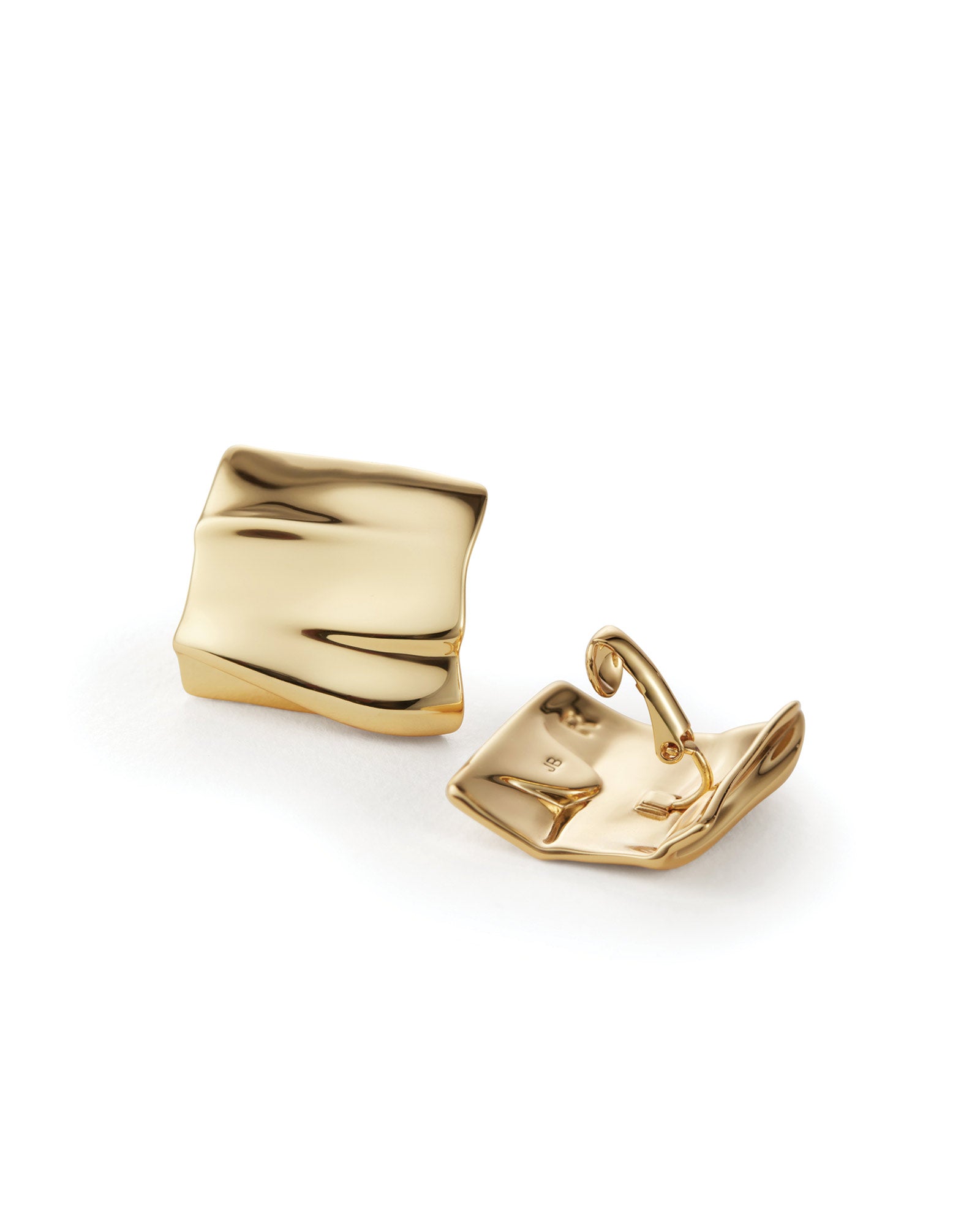 Sundra Clip On Earrings 14k Gold Dipped Brass