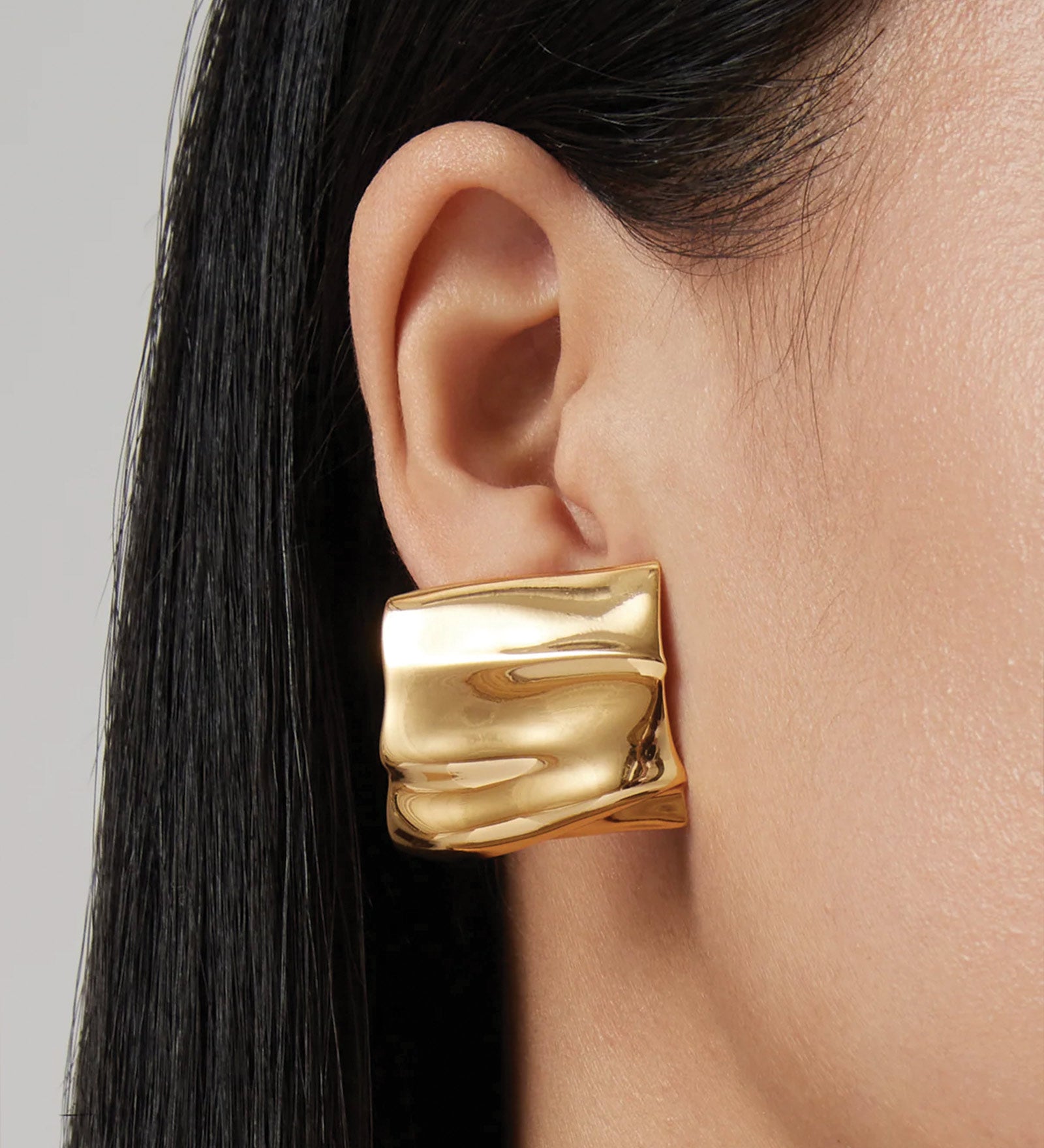Sundra Clip On Earrings 14k Gold Dipped Brass