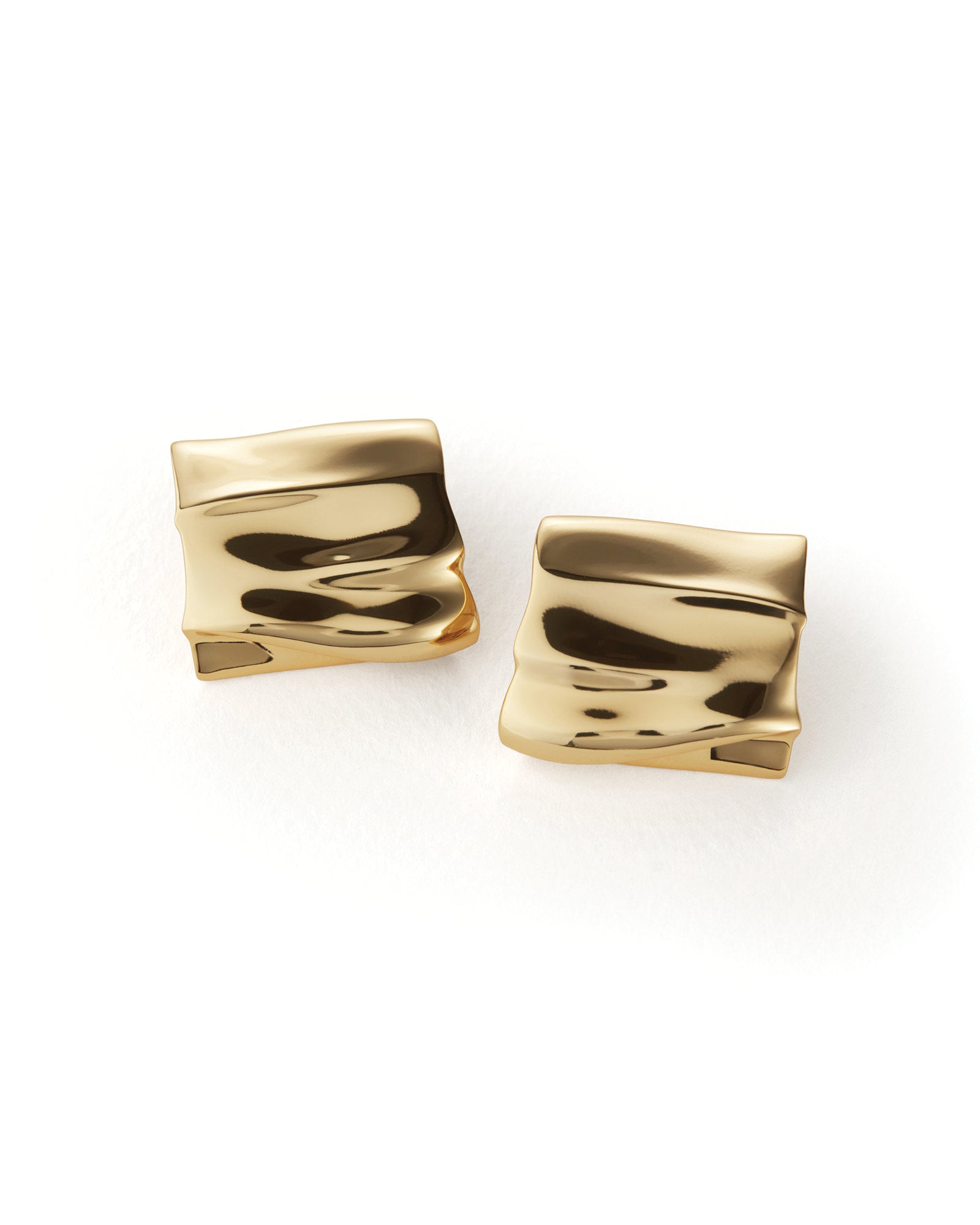 Sundra Clip On Earrings 14k Gold Dipped Brass