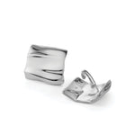 Sundra Clip On Earrings Silver Dipped Brass