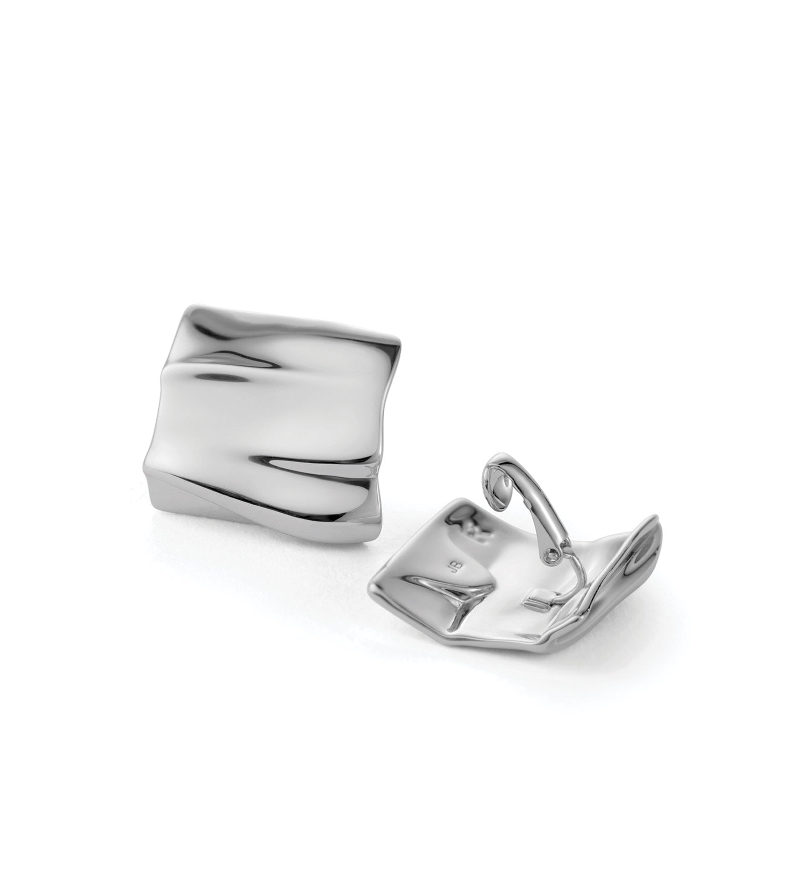 Sundra Clip On Earrings Silver Dipped Brass