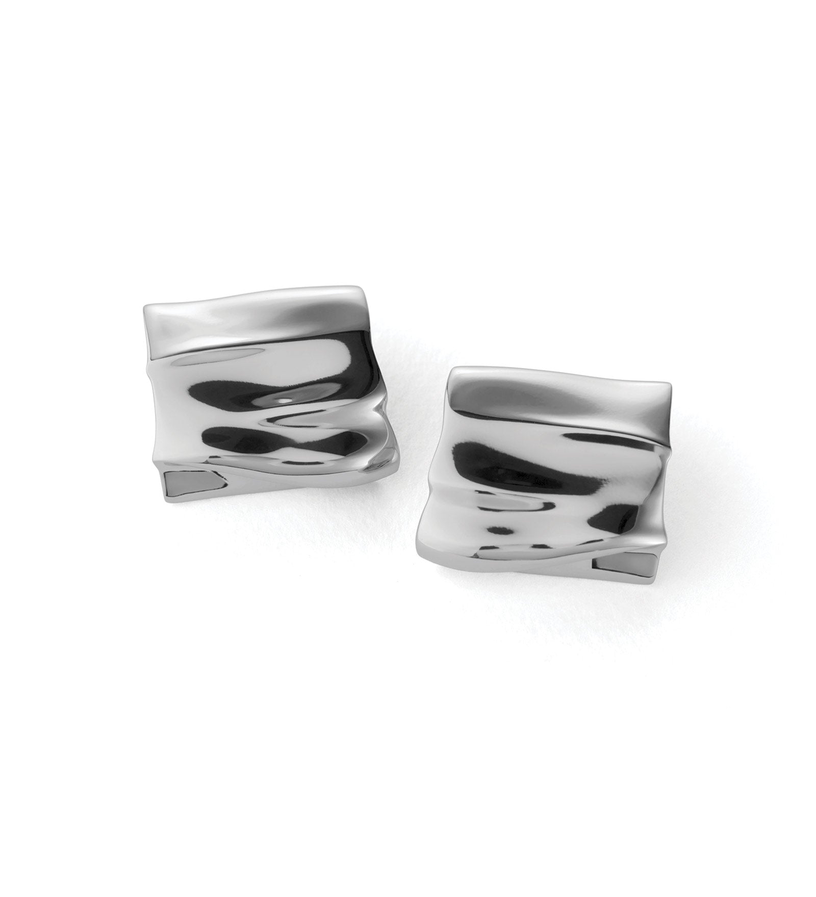 Sundra Clip On Earrings Silver Dipped Brass
