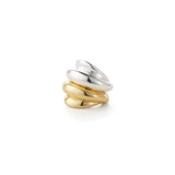 Leona Ear Cuff Silver Dipped Brass