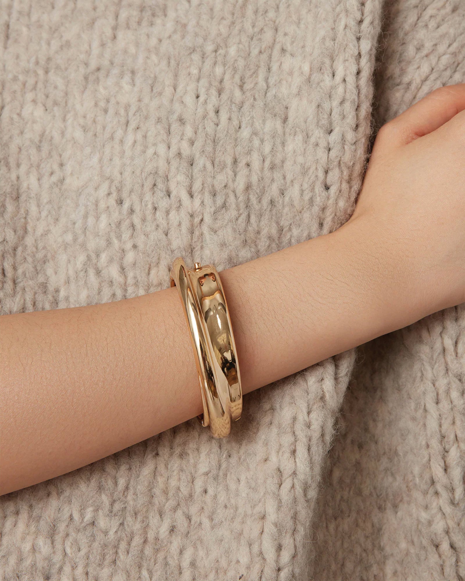 Lennon Bangle Gold Tone Dipped
