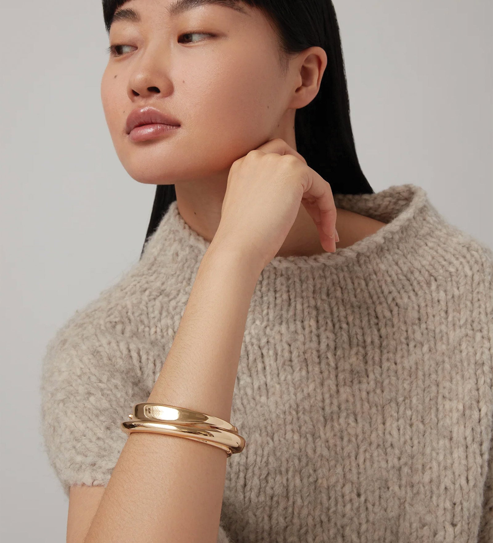 Lennon Bangle Gold Tone Dipped