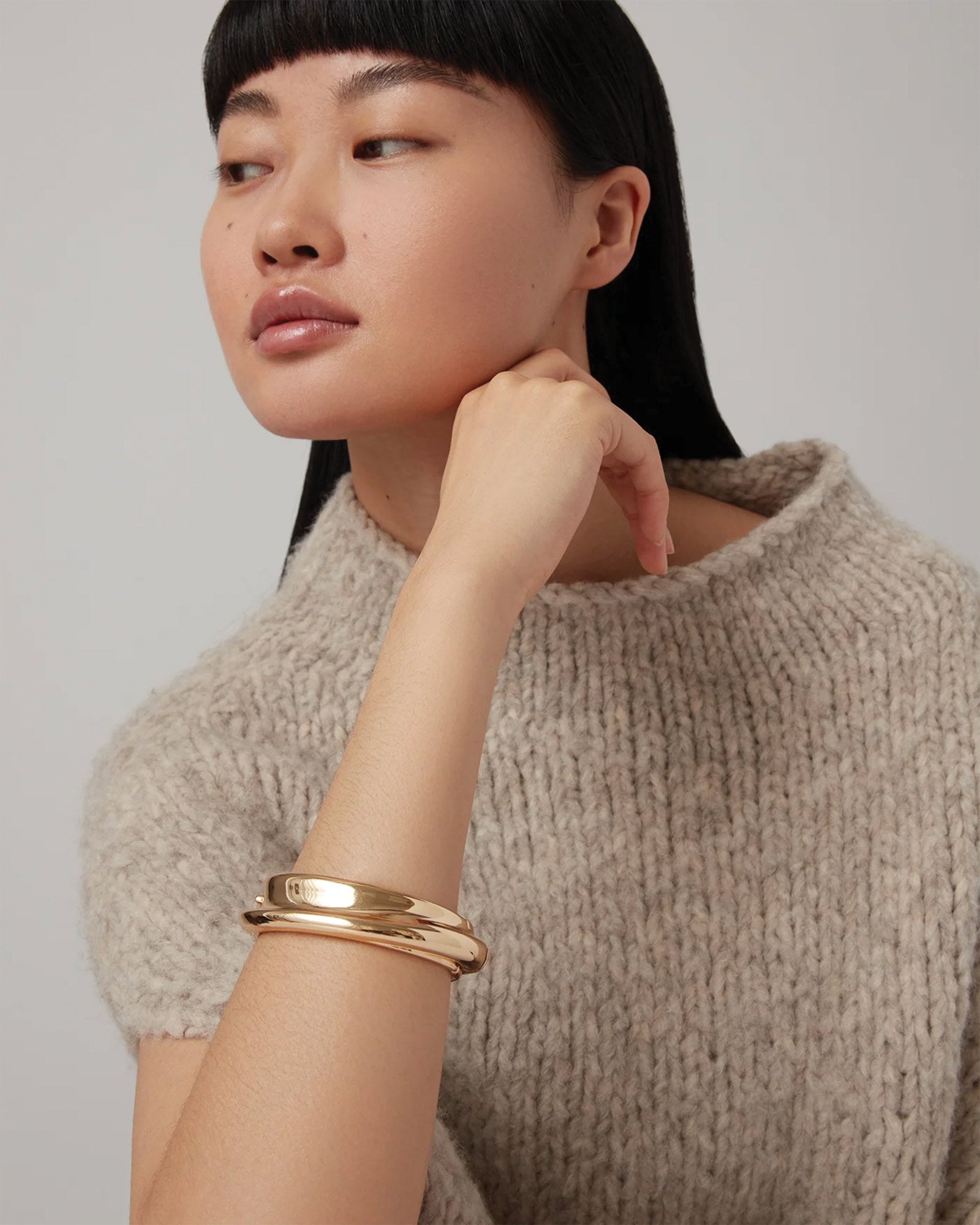 Lennon Bangle Gold Tone Dipped