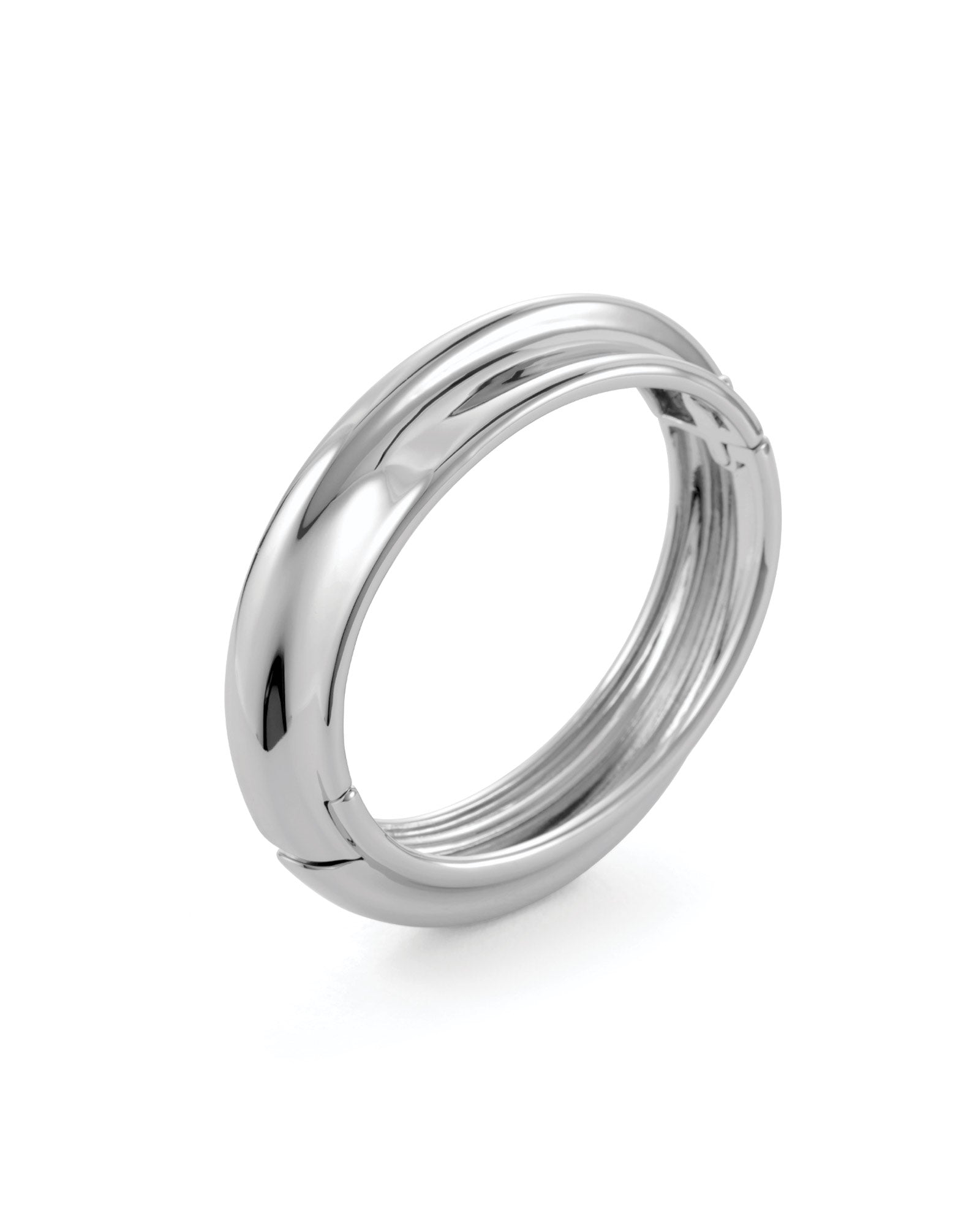Lennon Bangle Silver Dipped Brass