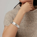 Lennon Bangle Silver Dipped Brass