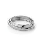 Lennon Bangle Silver Dipped Brass