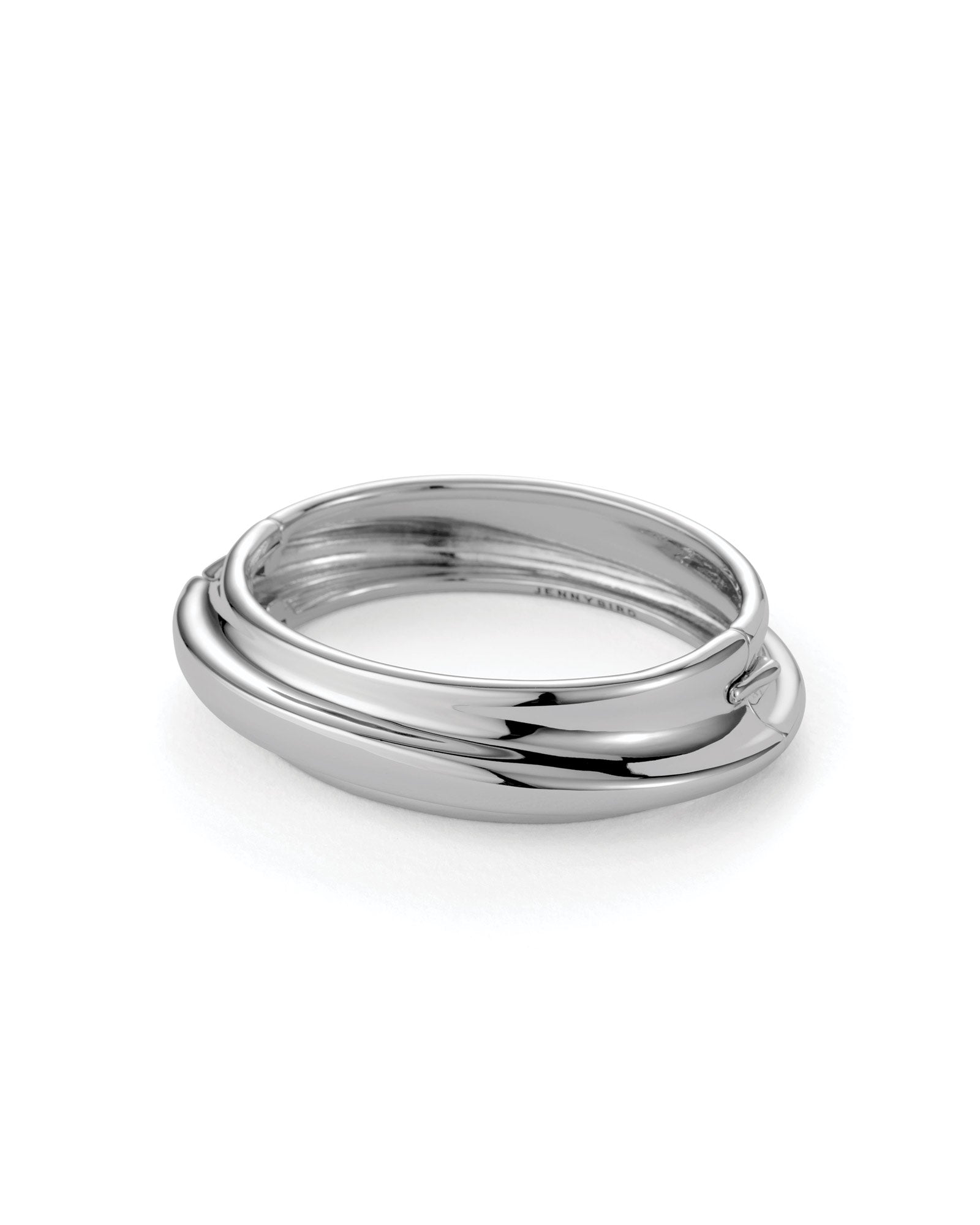 Lennon Bangle Silver Dipped Brass