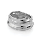 Lennon Mega Bangle Silver Dipped Brass