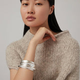 Lennon Mega Bangle Silver Dipped Brass