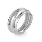 Lennon Mega Bangle Silver Dipped Brass