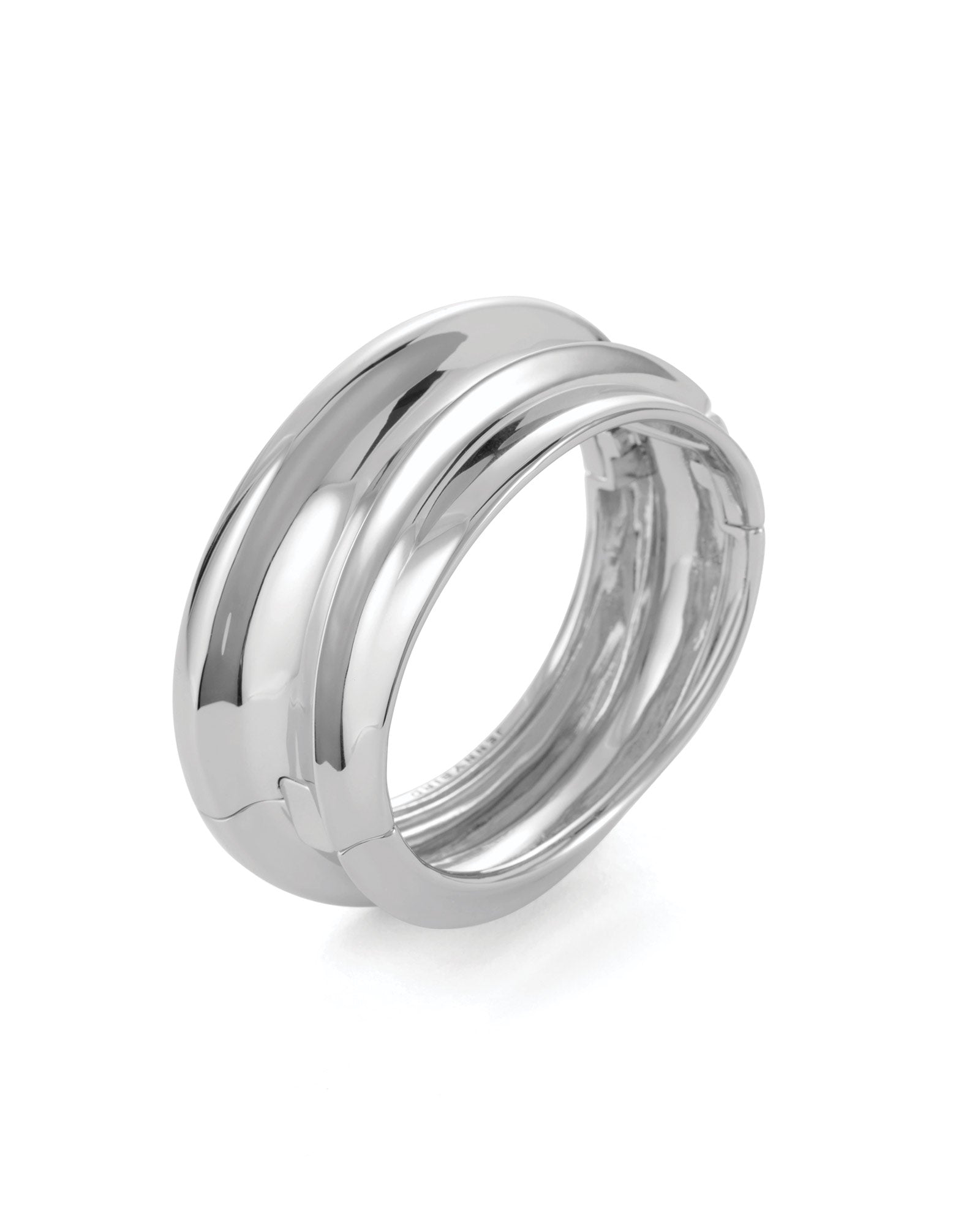 Lennon Mega Bangle Silver Dipped Brass