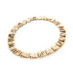 Jenny Bird-Sundra Collar-Necklaces-Gold Tone Dipped-Blue Ruby Jewellery-Vancouver Canada
