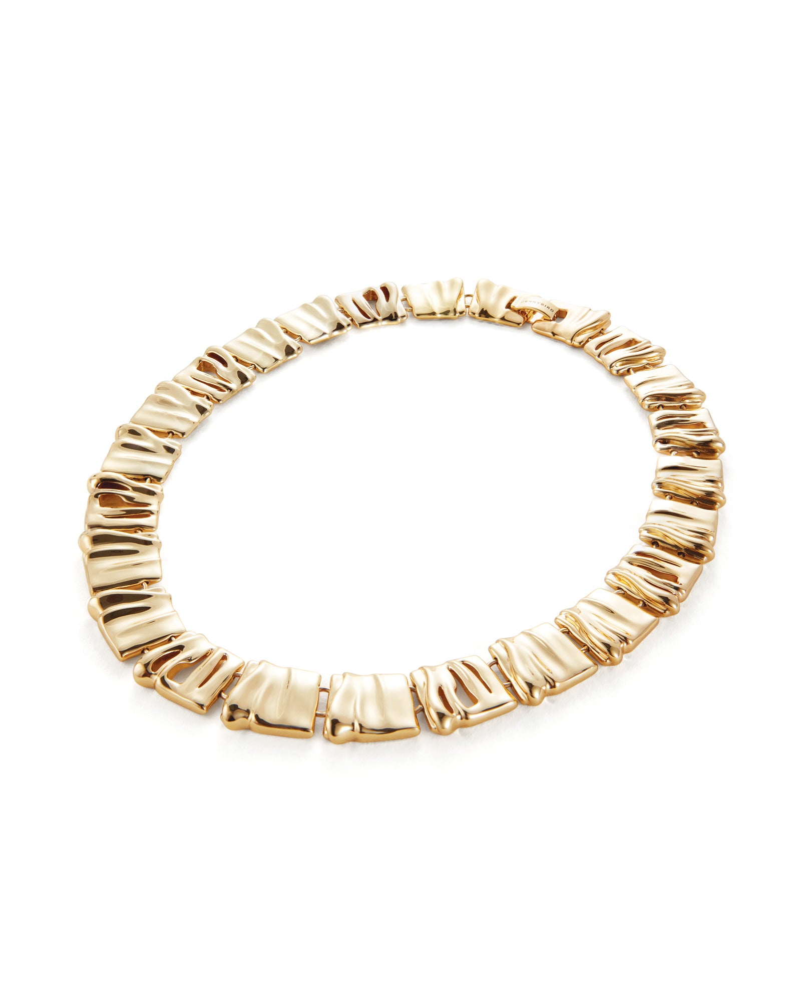 Jenny Bird-Sundra Collar-Necklaces-Gold Tone Dipped-Blue Ruby Jewellery-Vancouver Canada
