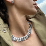 Sundra Collar Silver Dipped Brass