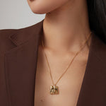 Sundra Pendant Necklace 14k Gold Dipped Brass