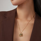 Sundra Pendant Necklace 14k Gold Dipped Brass
