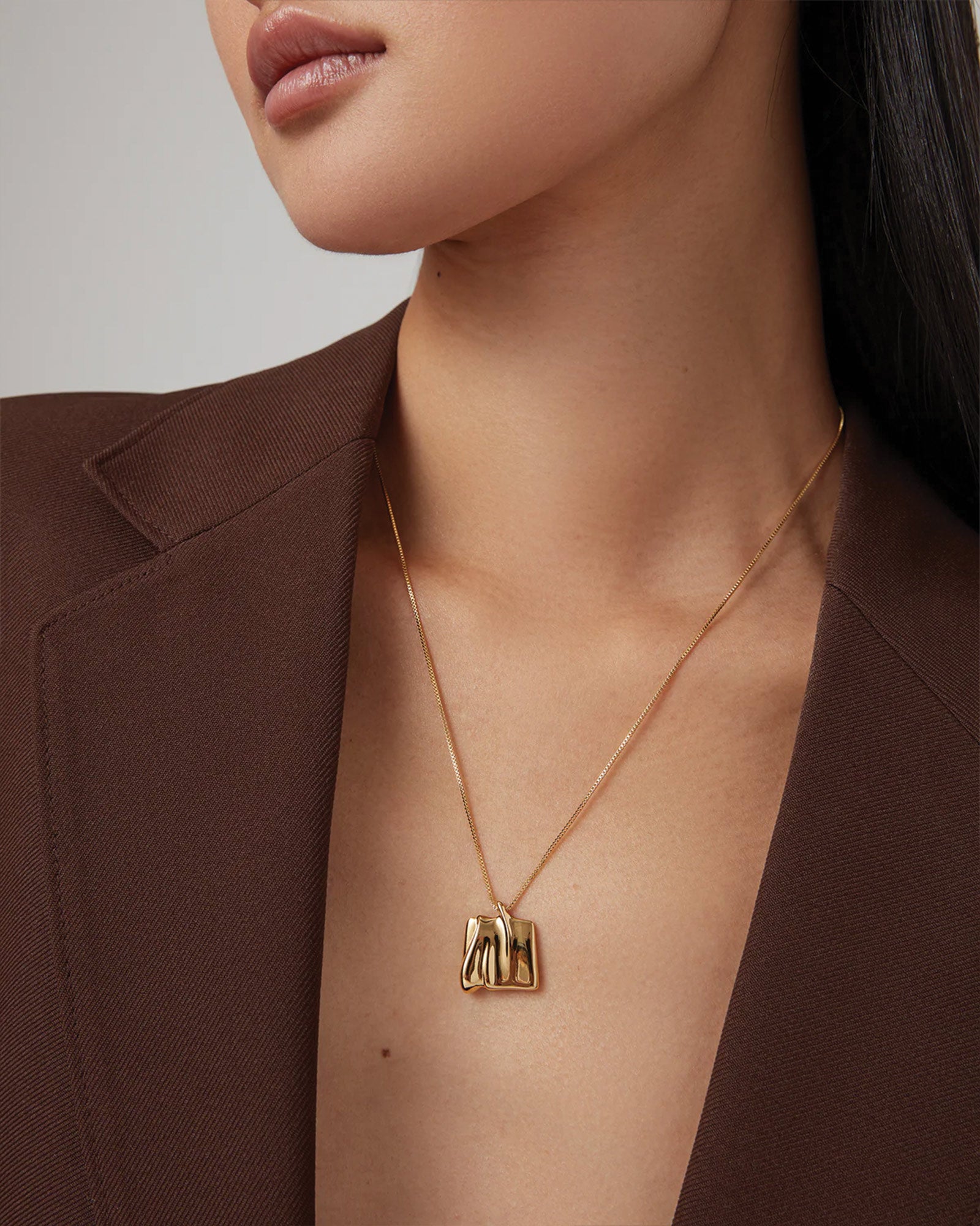 Sundra Pendant Necklace 14k Gold Dipped Brass