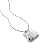 Sundra Pendant Necklace Silver Dipped Brass