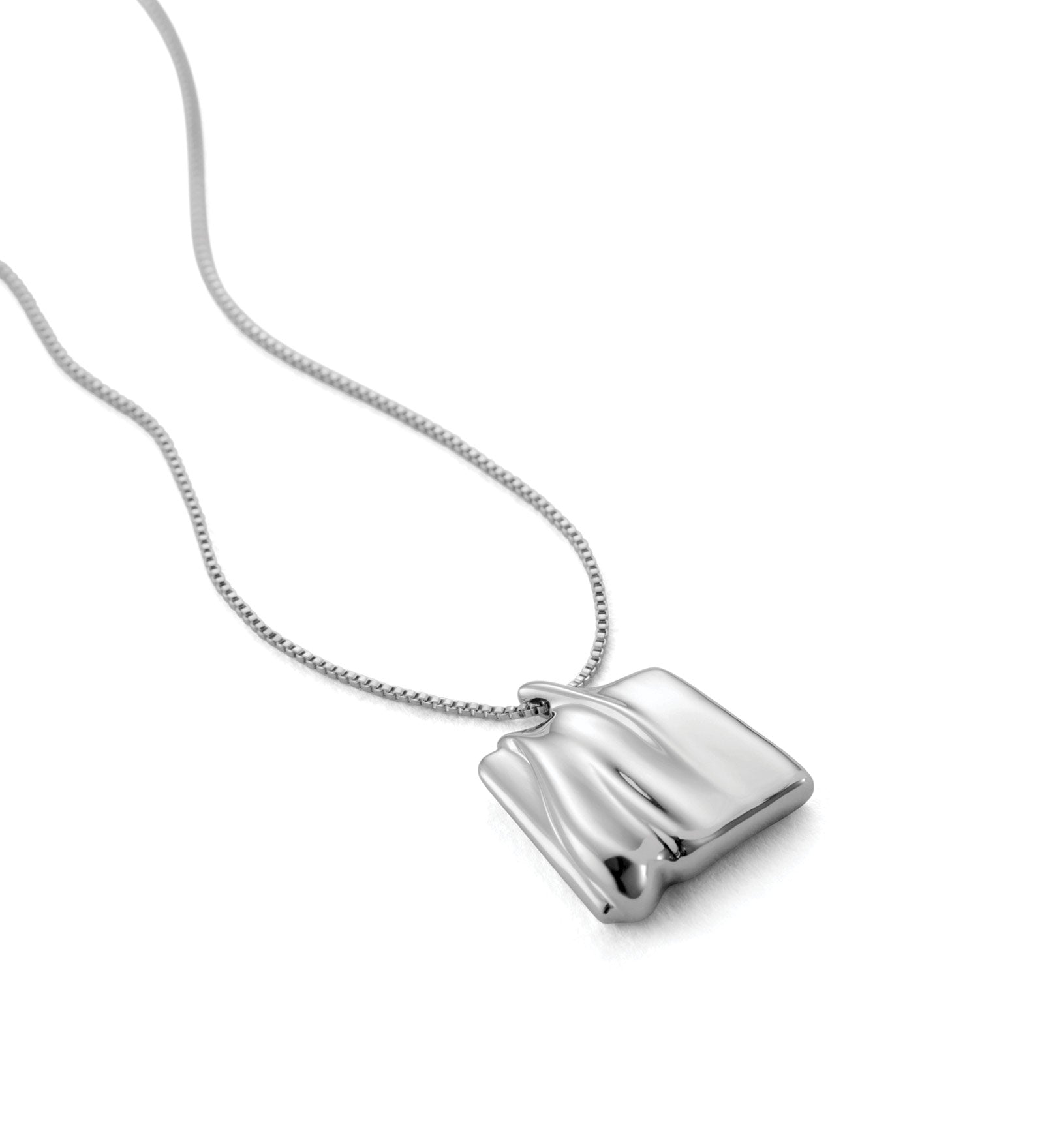 Sundra Pendant Necklace Silver Dipped Brass