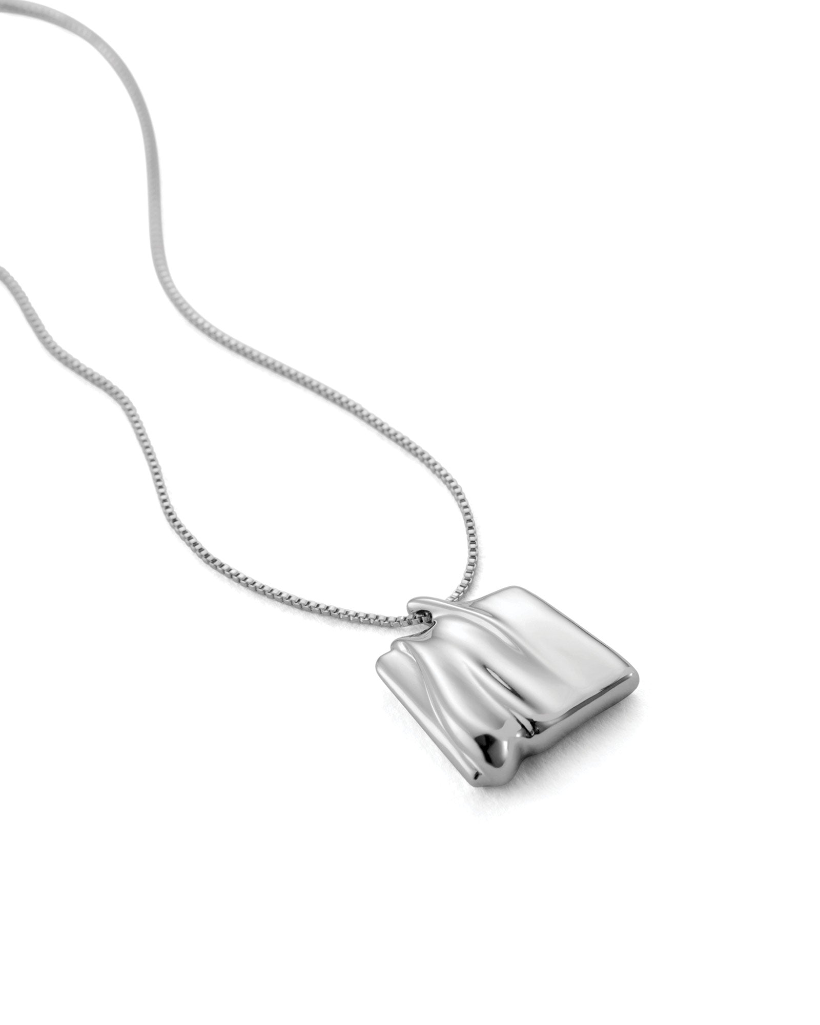Sundra Pendant Necklace Silver Dipped Brass