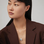 Sundra Pendant Necklace Silver Dipped Brass