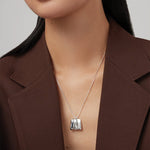Sundra Pendant Necklace Silver Dipped Brass