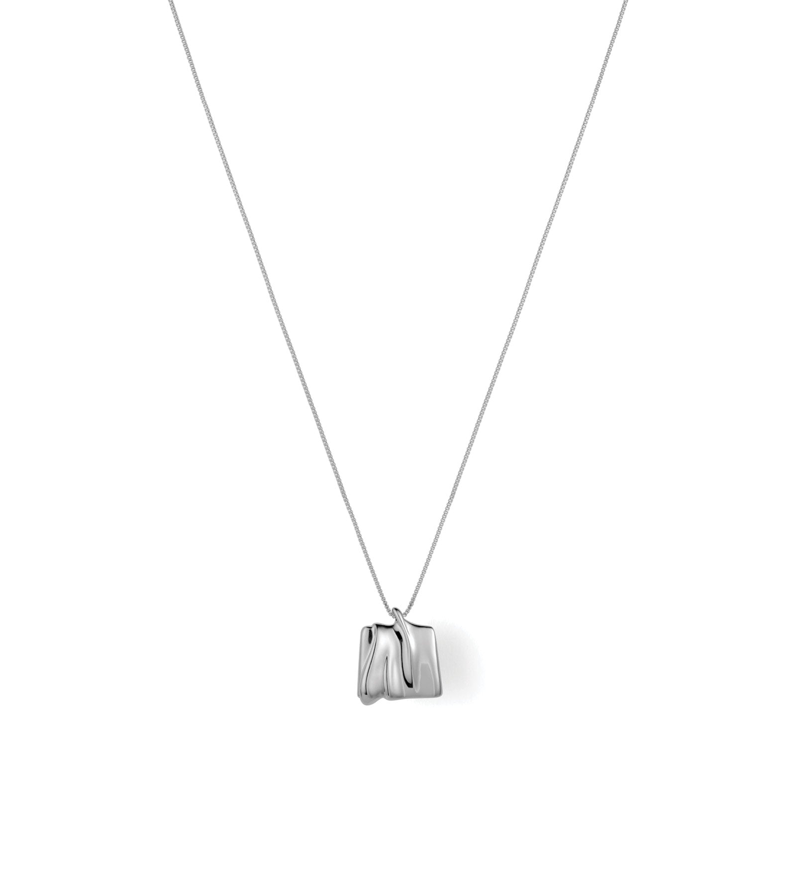 Sundra Pendant Necklace Silver Dipped Brass