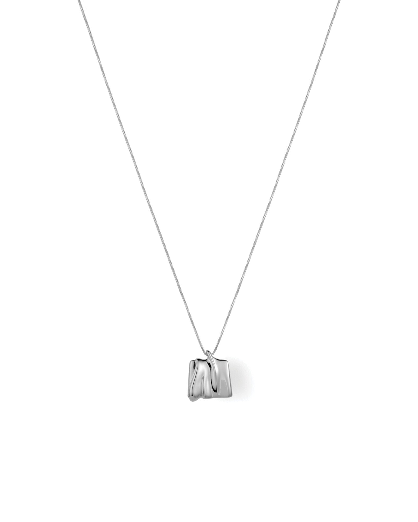 Sundra Pendant Necklace Silver Dipped Brass