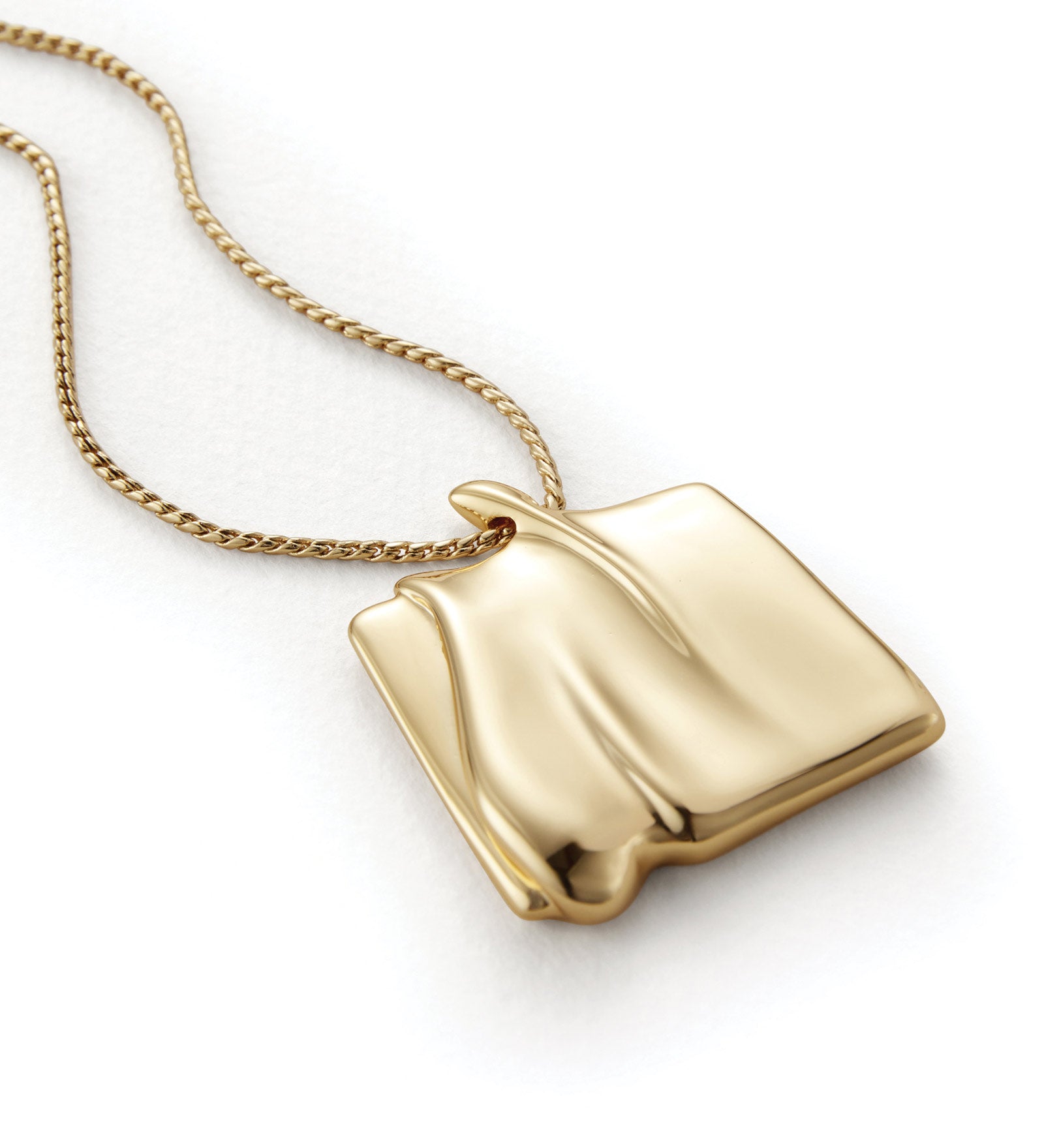 Sundra Pendant Necklace Large 14k Gold Dipped Brass