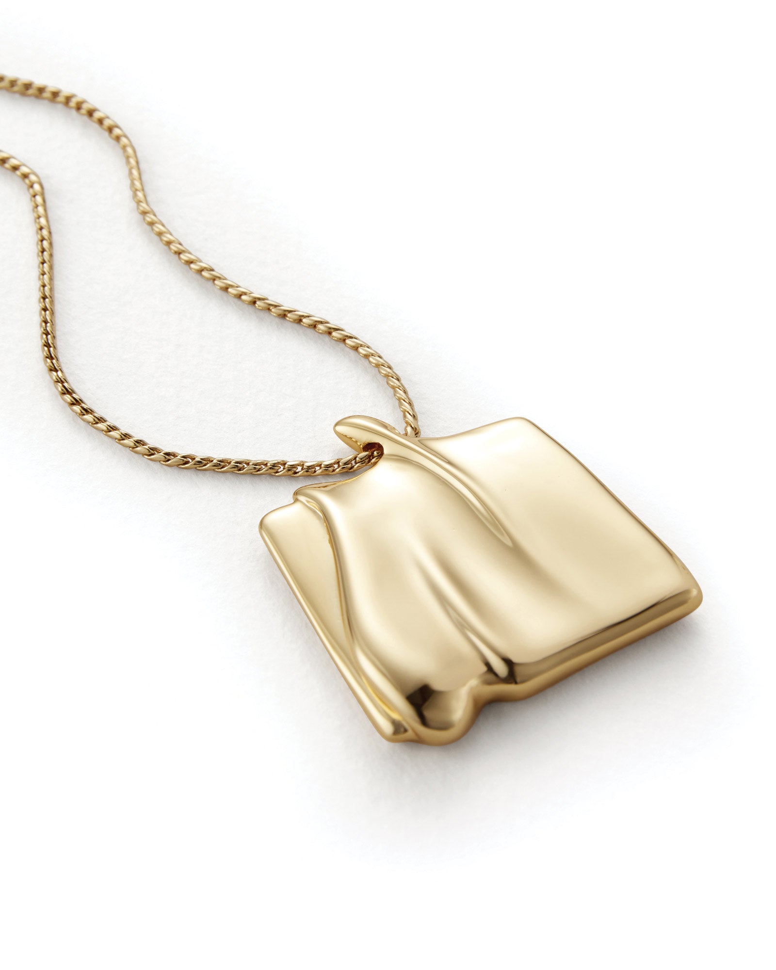 Sundra Pendant Necklace Large 14k Gold Dipped Brass