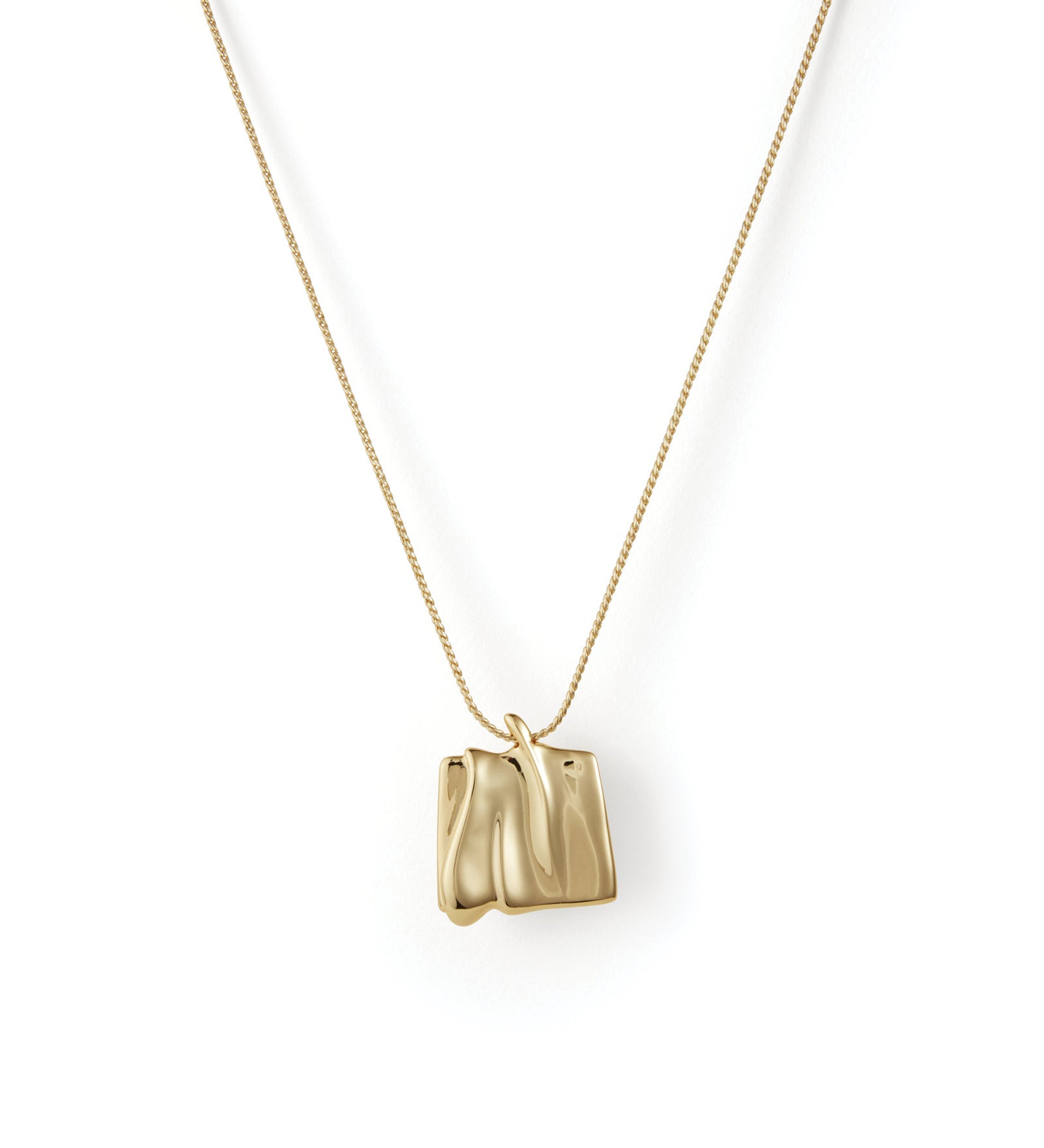 Sundra Pendant Necklace Large 14k Gold Dipped Brass