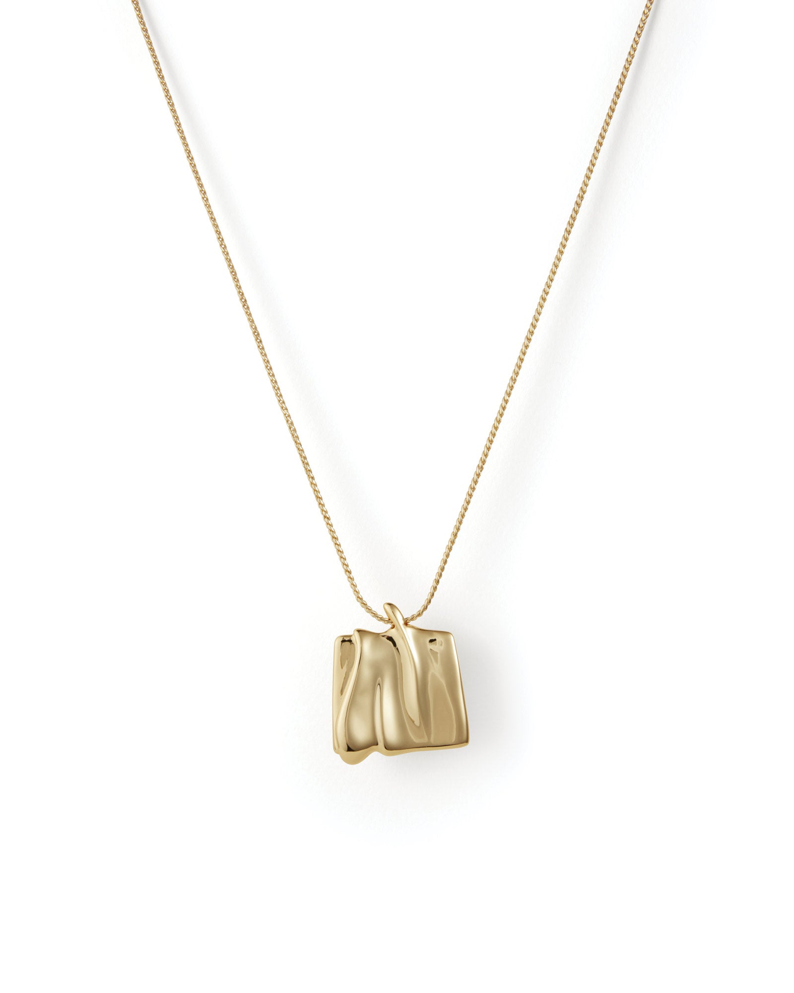 Sundra Pendant Necklace Large 14k Gold Dipped Brass
