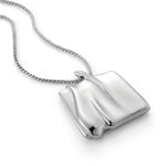 Sundra Pendant Necklace Large Silver Dipped Brass