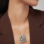 Sundra Pendant Necklace Large Silver Dipped Brass