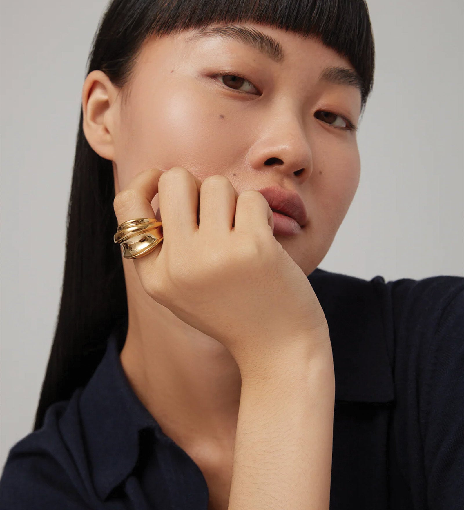 Leona Ring 14k Gold Ion Plated / 6