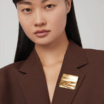 Sundra Brooch 14k Gold Dipped Brass