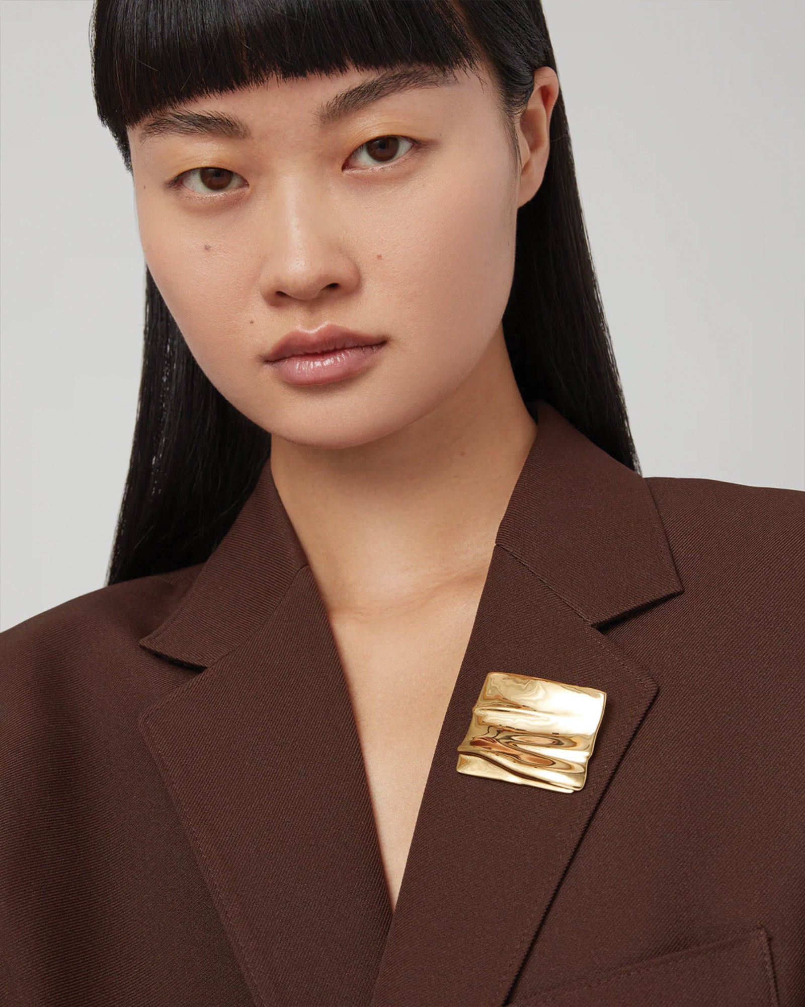 Sundra Brooch 14k Gold Dipped Brass