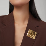 Sundra Brooch 14k Gold Dipped Brass