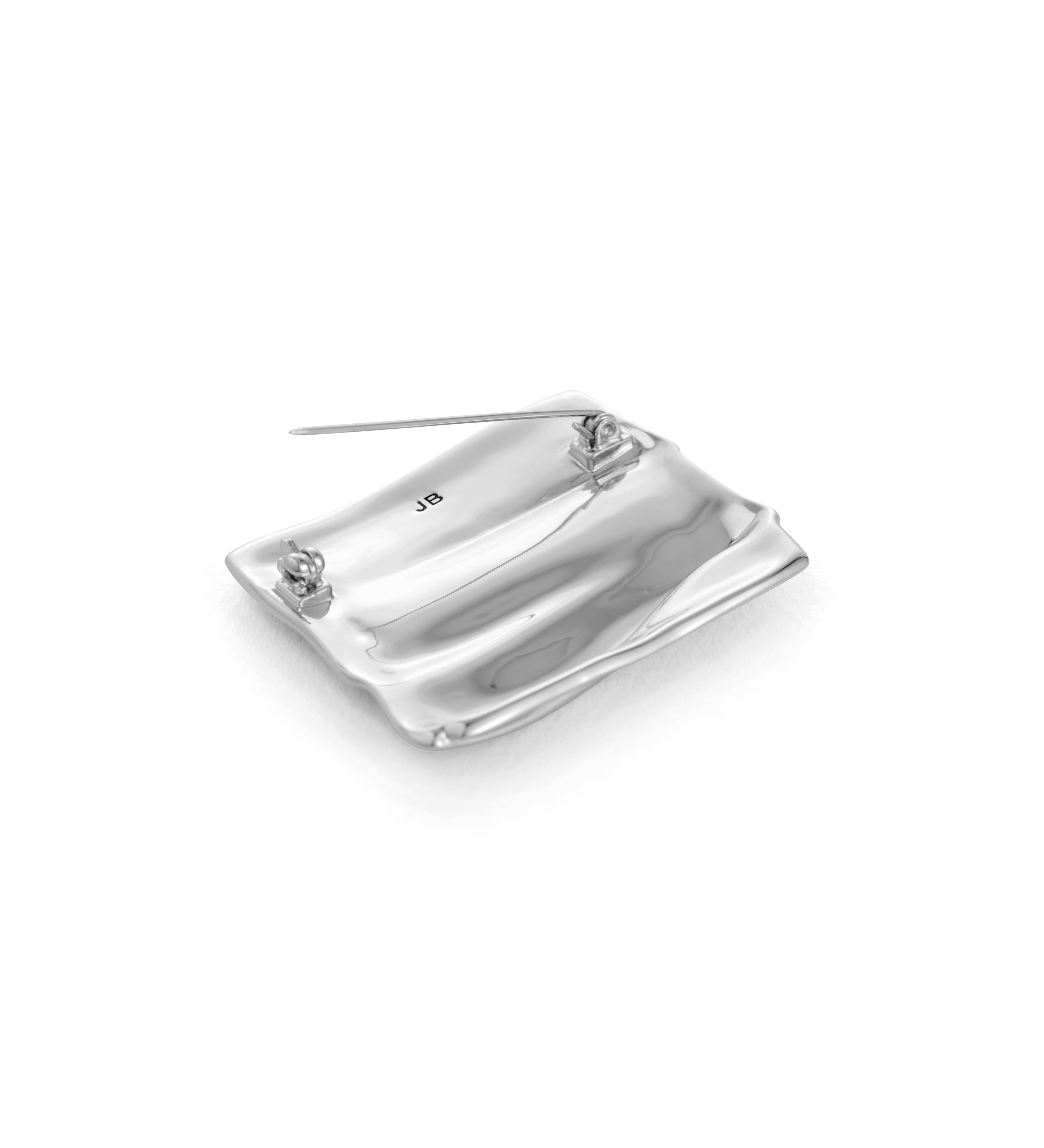 Sundra Brooch Silver Dipped Brass