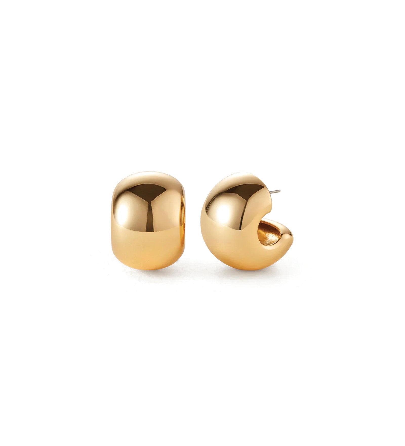 Gemma Hoop Earrings 14k Gold Dipped Brass