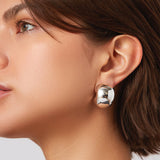 Gemma Hoops Silver Dipped Brass