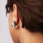 Gemma Hoops Silver Dipped Brass