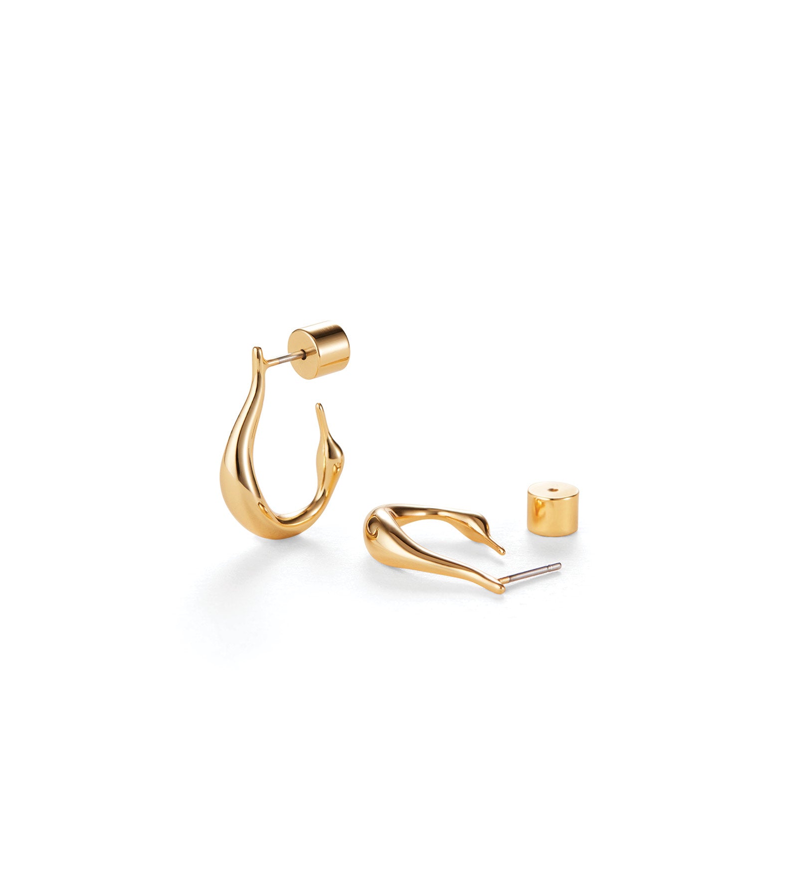 Colette Hoop Earrings - Small 14k Gold Dipped Brass