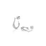 Colette Hoop Earrings - Small Silver Dipped Brass