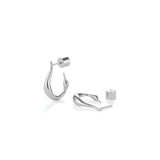 Colette Hoop Earrings - Small Silver Dipped Brass